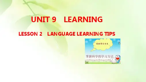 2019-2020新教材北师大版高中英语必修第三册课件：UNIT 9 LEARNING LESSON 2 LANGUAGE LEARNING TIPS