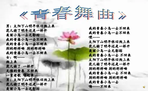 七上2_4_3祝福青春课件