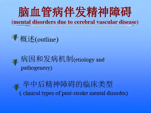 脑血管病伴发精神障碍