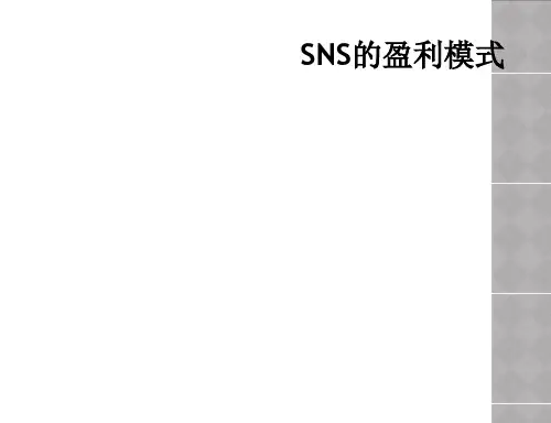 SNS的盈利模式
