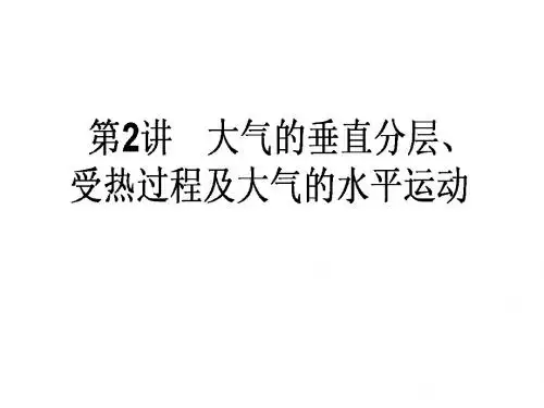 湘教版2018年高考一轮地理复习课件 1.2.2《大气的垂直分层、受热过程》