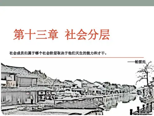 社会学概论(第四版)第13章社会分层