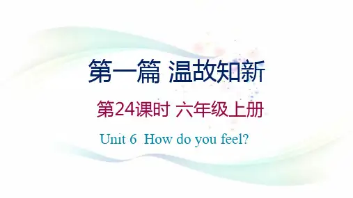 六年级下册英语课件-总复习第一篇温故知新第24课时 六年级上册 Unit 6 人教(PEP)(共13张PPT)