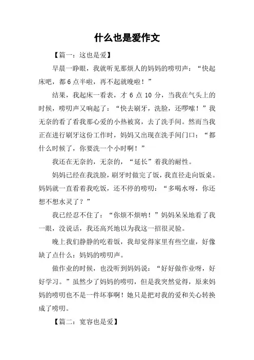 什么也是爱作文