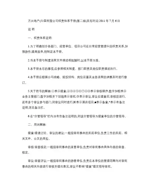 地产公司权责体系手册(第二版)1718212162_图文.