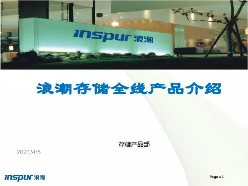 2011年浪潮存储产品线介绍