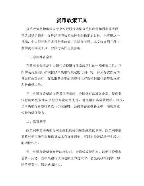 货币政策工具