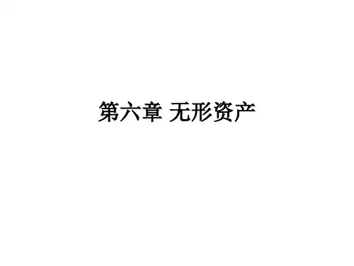 第六章 无形资产