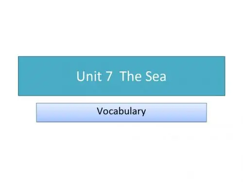 高中英语复习北师大版必修三《unit 7 the sea》 introduction 课件 (共36张PPT)
