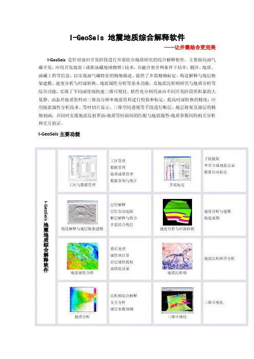 I-GeoSeis地震地质综合解释软件