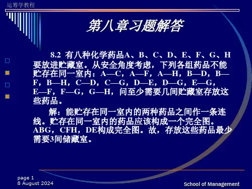 运筹学答案第八章