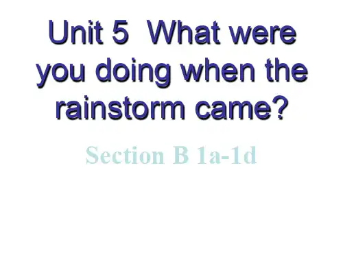 八年级英语下册 Unit 5 What were you doing when the