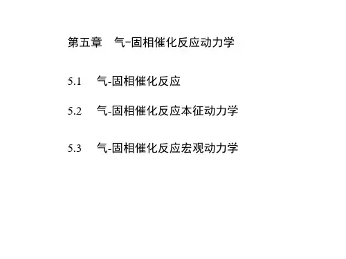 第五章  气-固相催化反应动力学