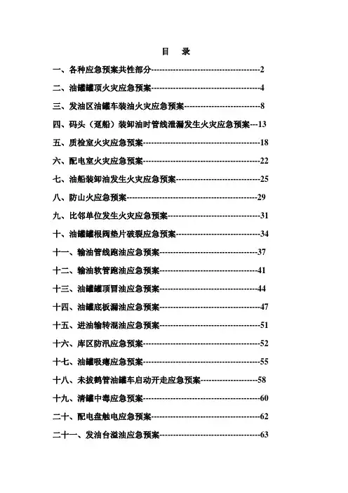油库20个应急预案.