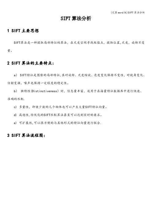 (完整word版)SIFT算法分析