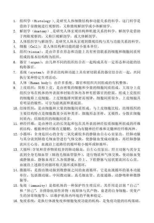 人体组织解剖