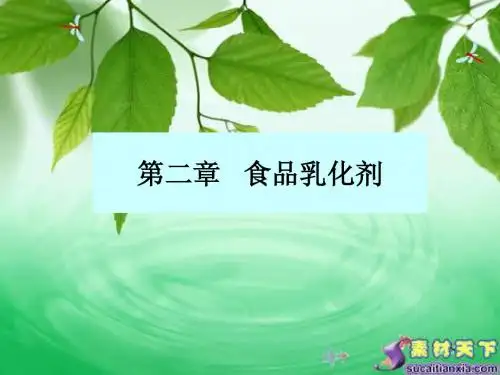 第二章 食品乳化剂