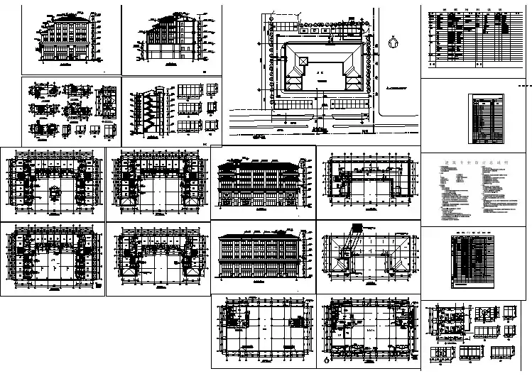 某地小型旅馆建筑cad设计方案图