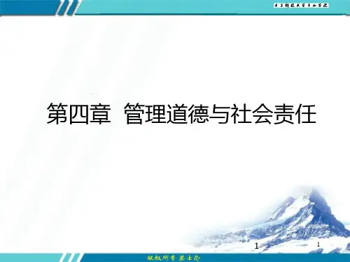 第四章 管理学之道德与社会责任PPT课件