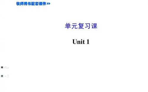Unit 1 My name’s Gina 单元复习 课件(人教新目标七年级上)