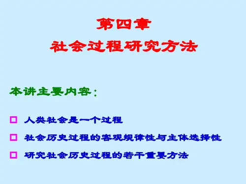 第四章：社会过程研究方法