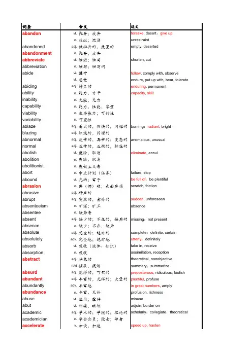 王玉梅托福词汇excel