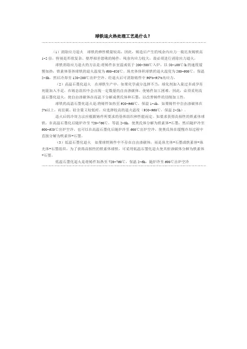 球铁退火