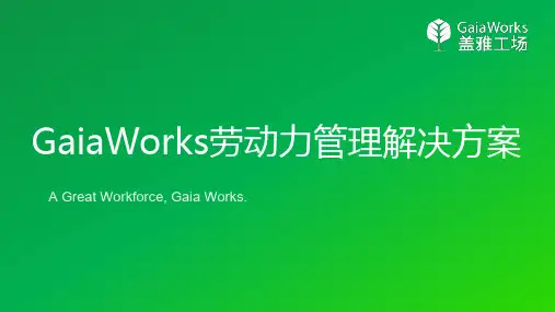 GaiaWorks劳动力管理整体解决方案V1