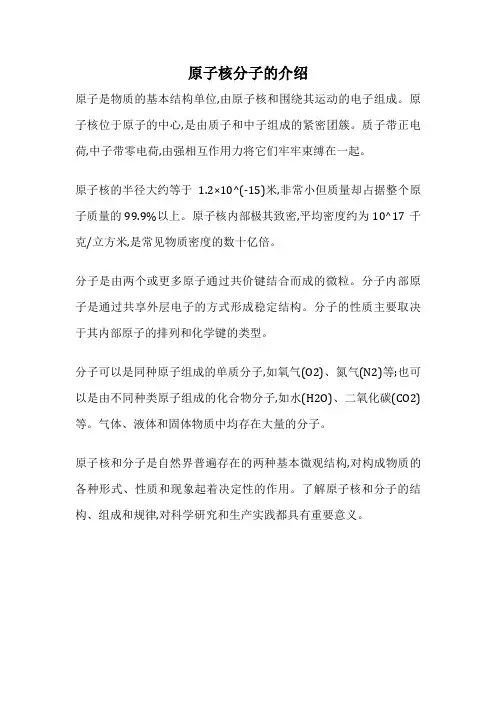原子核分子的介绍