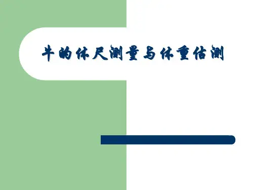 牛羊生产及牛羊疾病防治技术牛的体尺测量与体重估测资料