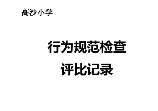 行为规范检查记录表
