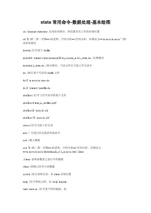 stata常用命令-数据处理-基本绘图