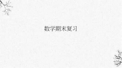 苏教版六年级上册数学期末复习PPT