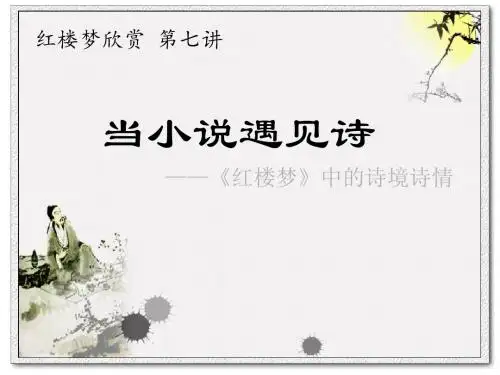 第七讲 诗化的小说