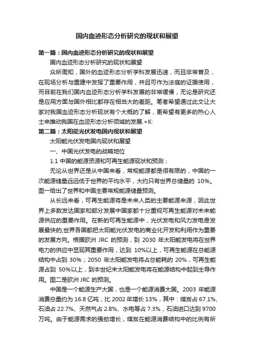 国内血迹形态分析研究的现状和展望