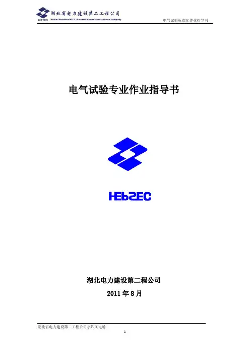 电气试验标准化作业指导书1836750