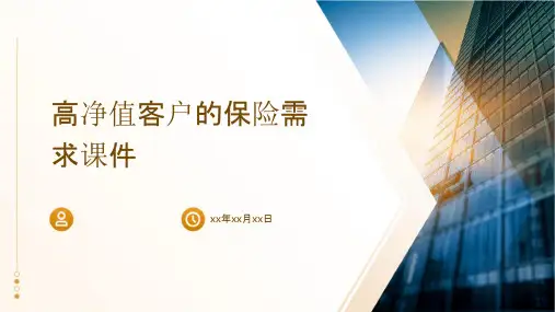 高净值客户的保险需求课件