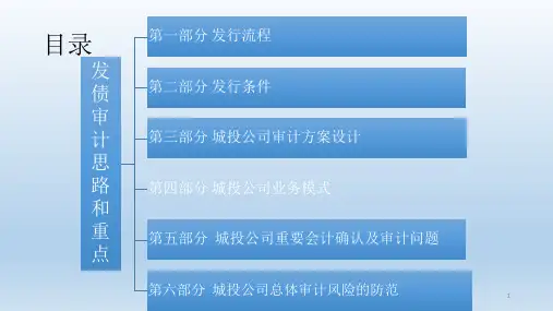 发债审计思路和重点PPT幻灯片课件