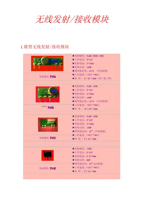 无线发射接收模块详细资料讲解