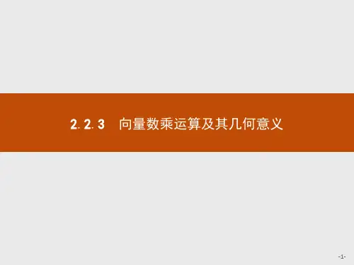 2021版高中数学人教A必修4课件：2.2.3 向量数乘运算及其几何意义