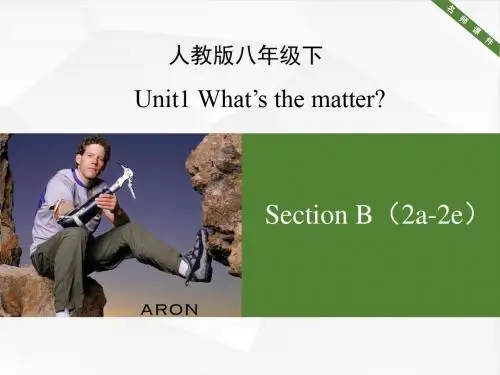 人教版英语八年级下册Unit1 SectionB(2a-2e)名师课件