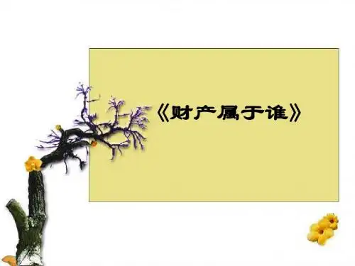 财产属于谁2(2019年新版)