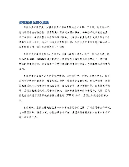 显微拉曼光谱仪原理