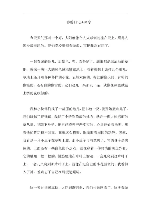 春游日记450字