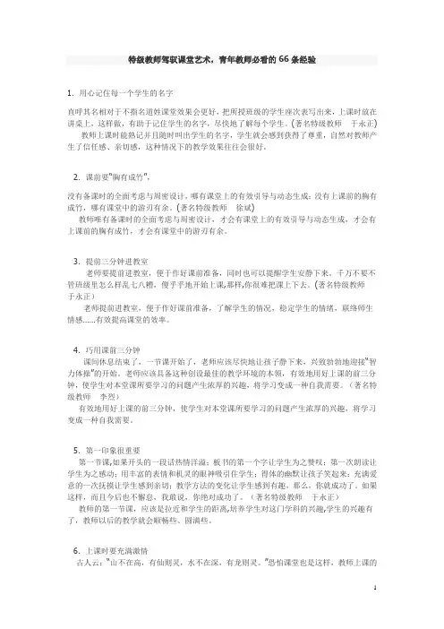给教师的66条建议