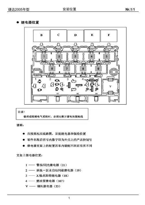 2005一汽大众捷达电路图(补充)