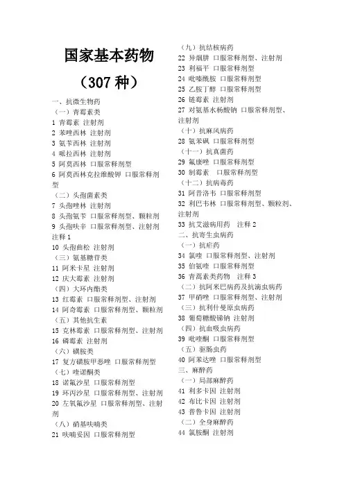 国家基本药物