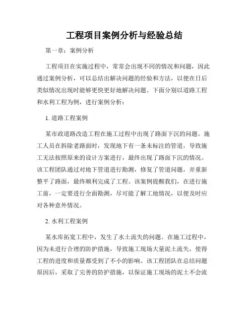 工程项目案例分析与经验总结