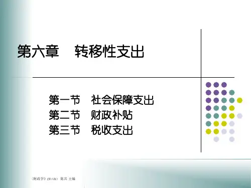 第六章转移性支出