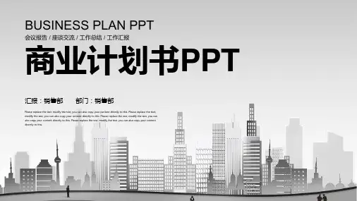 黑色简约通用商业计划书PPT